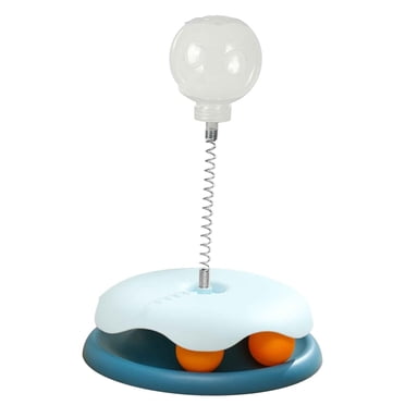 Cat Treat Dispenser Toy Interactive Cat Treat Puzzle Toy - Wobble Tumbler Feeder For Weight Loss & Mental Stimulation Wobble Tumbler Cat Feeder