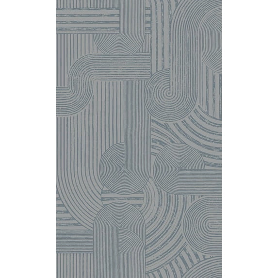 Blue Intertwined Geometric Bohemian Wallpaper R8421