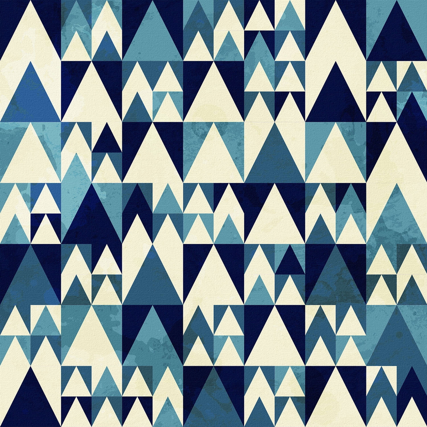 "Blue Invasion" Painting Print on Wrapped Canvas