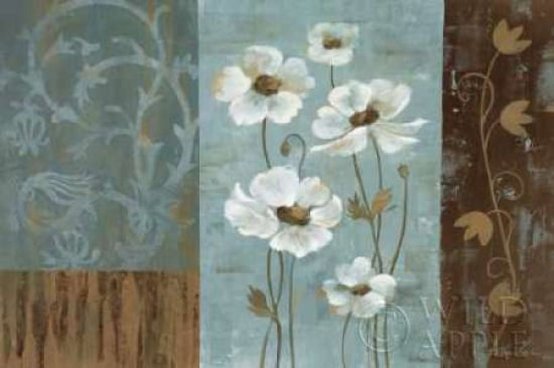 Blue Iridescent Anemones Canvas Art - Silvia Vassileva (24 x 36)