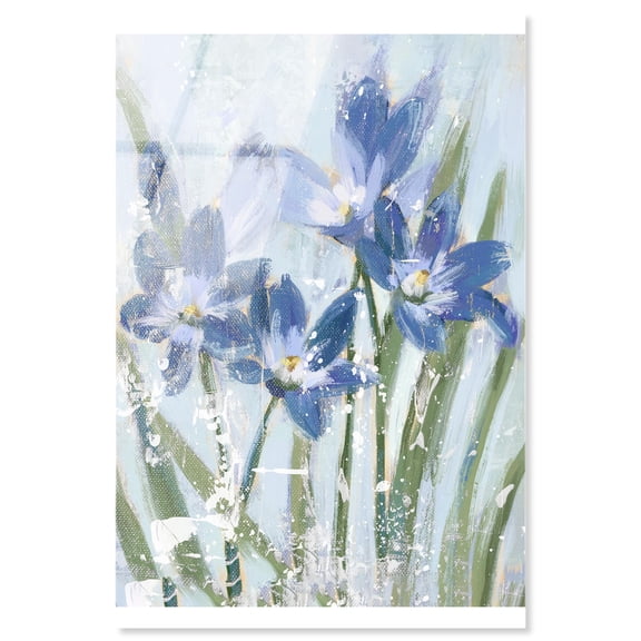 Blue Iris Acrylic Print Blue Wall Decor by Art Remedy, Ready to Hang, 36 x 45