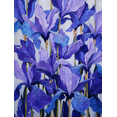 thumbnail image 1 of Blue Iris Floral Canvas Print Wall Art for Living Room Bedroom Office Hotel, 1 of 8