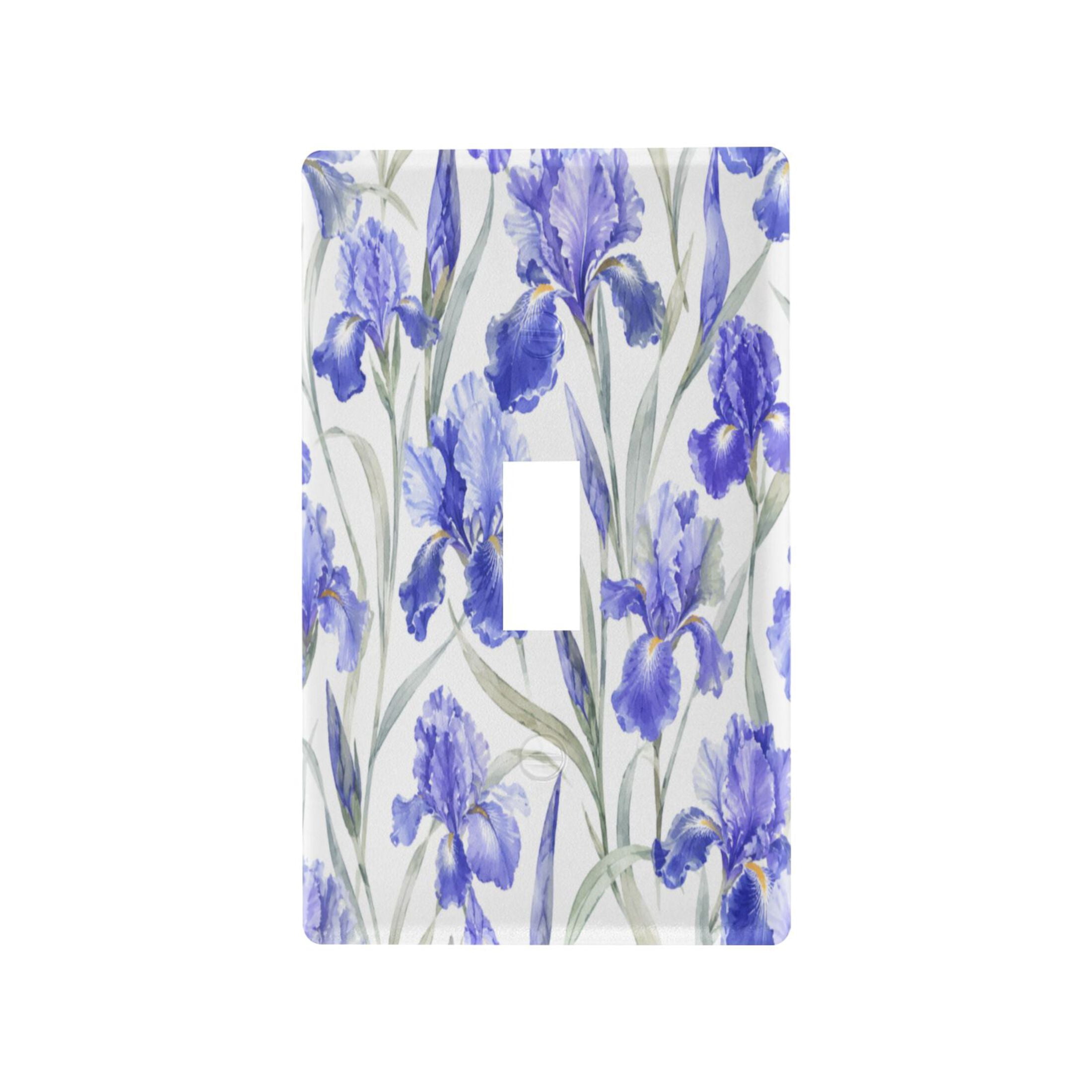 Blue Iris Floral Pattern Decorative Wall Plate, Flame Retardant PC ...