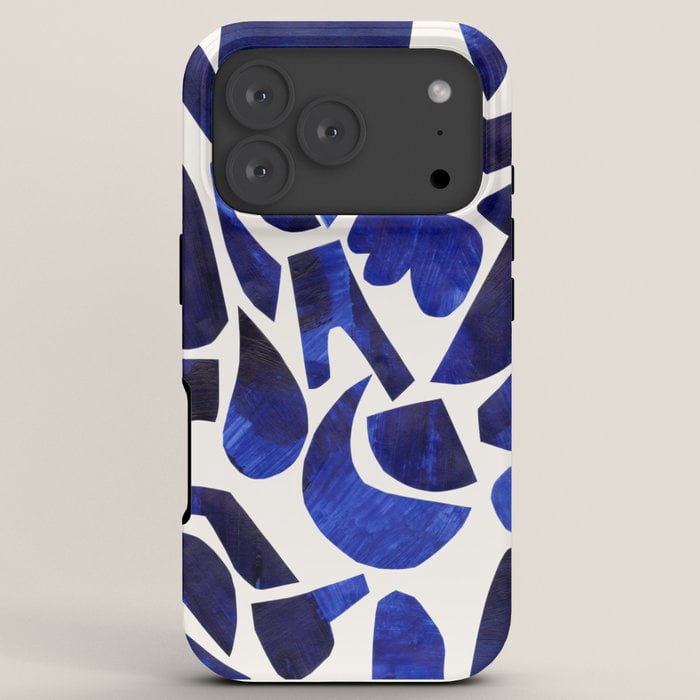 Blue Irregular Geometric Shapes Tough Case for Apple iPhone ...