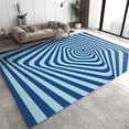 thumbnail image 1 of Blue Irregular Geometry Area Rug, Optical Illusion Vortex Indoor Non Slip Print Rugs, Machine Washable Carpet For Living Room Bedroom Children's Room Dormitory Decor Floor Mat 2x3ft, 1 of 6