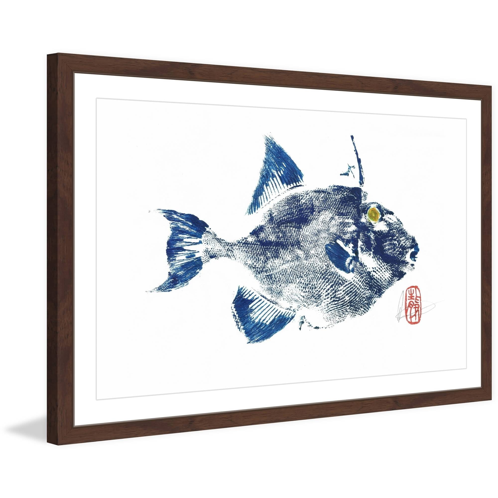 "Blue Is Me" Framed Painting Print