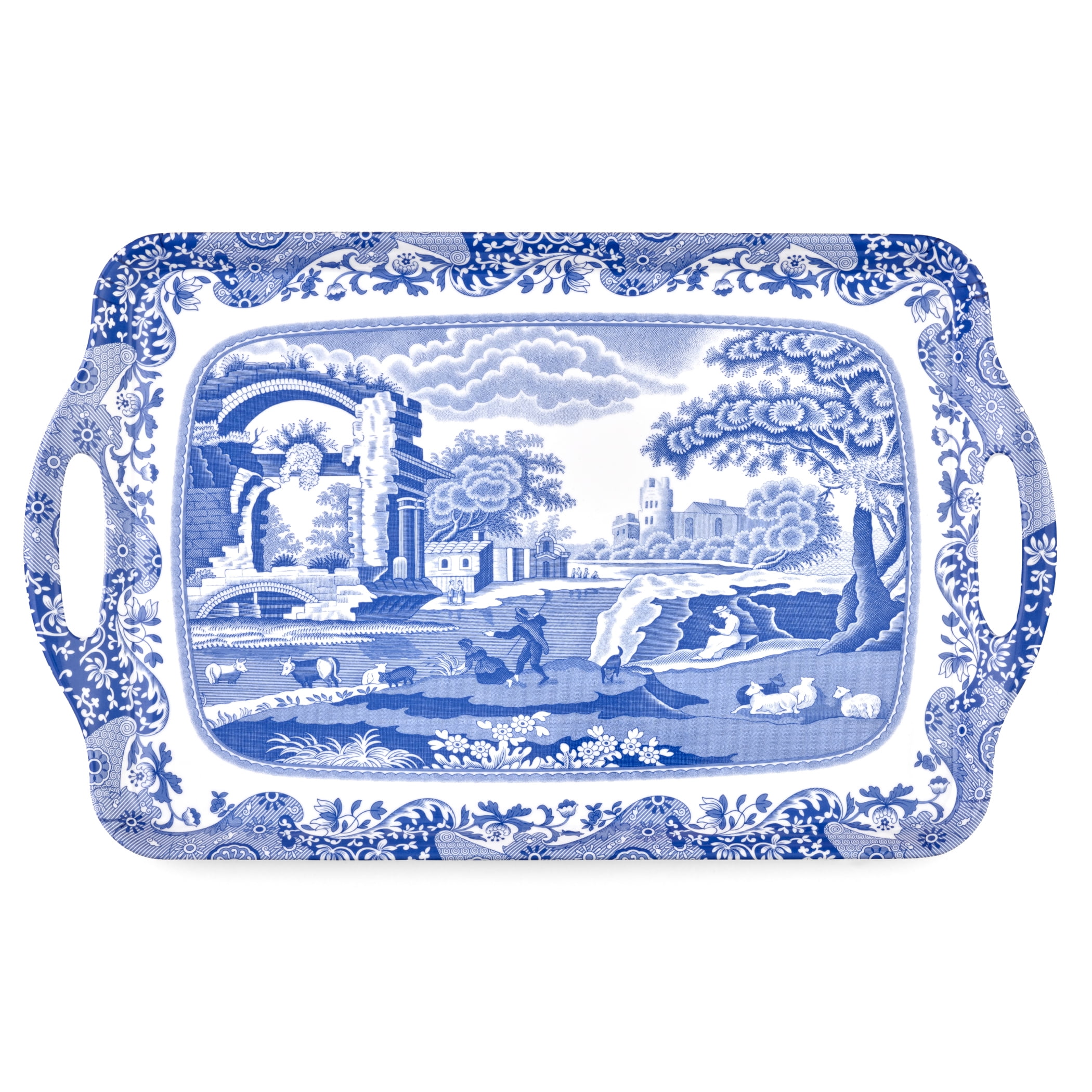 Spode Blue Italian Countryside Large Melamine Serving Tray