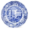 thumbnail image 1 of Blue Italian Luncheon Plate - 9 Inch Porcelain Dinner Plate - Scenic Italian Landscape Design - Microwave & Dishwasher Safe - Gift for Hostesses, 1 of 1