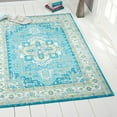 thumbnail image 1 of Blue Ivory Gray Modern Traditional Oriental 5x7 Area Rug Bordered Medallion Floor Carpet - Actual 5'2" x 7'2" Rectangle Rug, 1 of 7