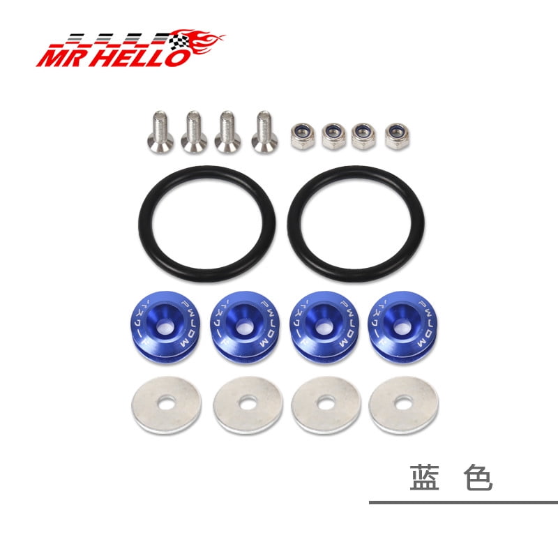 Blue JDM Quick Release Fasteners are ideal for front bumpers, rear