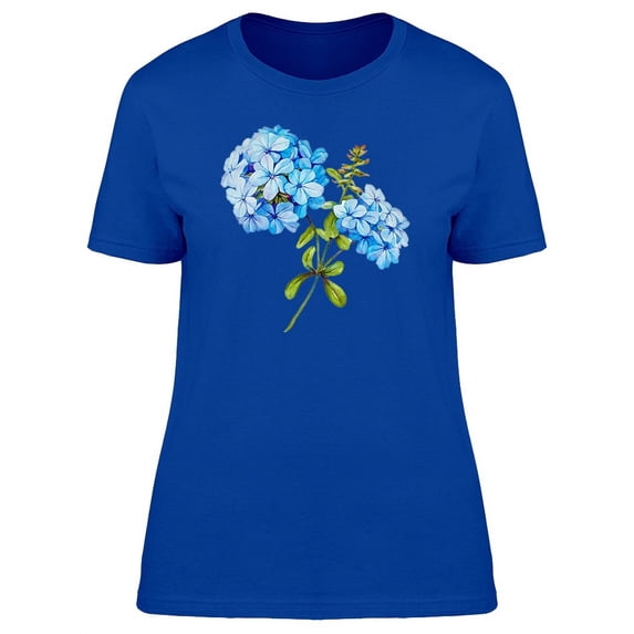 Blue Jasmine Flowers T-Shirt Women -Image by Shutterstock, Female Medium