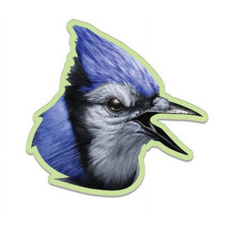 Blue Jay Bird Vinyl Sticker - 3 Inch Waterproof Decal For Car, Laptop, Phone, Helmet