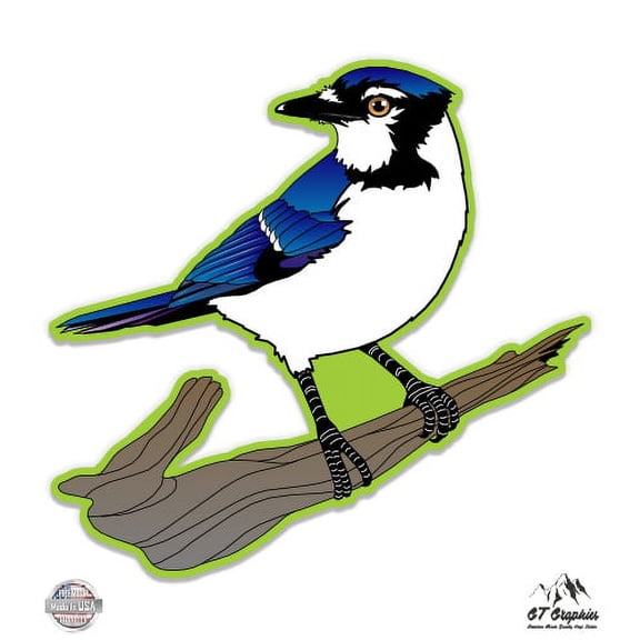 Blue Jay - 3" Vinyl Sticker - For Car Laptop I-Pad Phone Helmet Hard Hat - Waterproof Decal