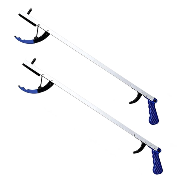 Blue Jay 32" Reacher Grabber Tool for Seniors - 2 Pack Lightweight Trash Picker Upper & Pick Up Stick with Magnetic Tip - Long Reach Mobility Aid for Wheelchair & Surgery Recovery