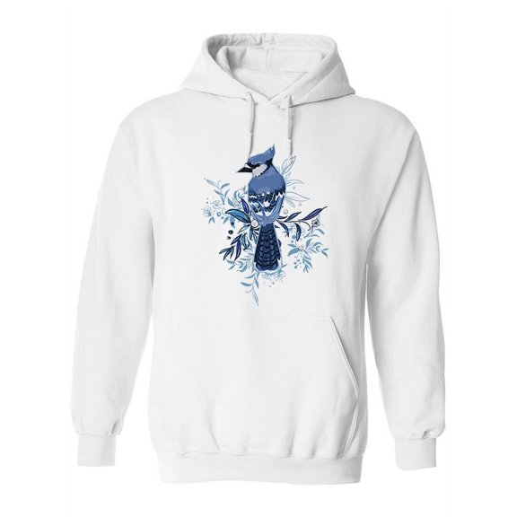 Blue Jay Bird Hoodie Women -Image by Shutterstock, Female Large