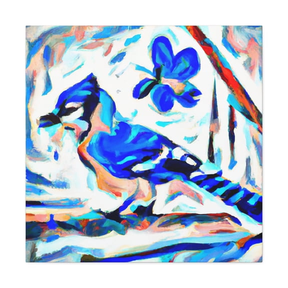 Blue Jay Expressionism - Canvas