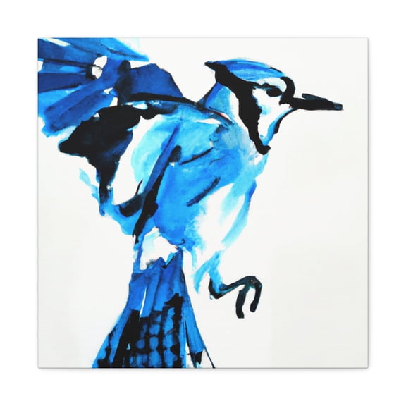 Blue Jay Minimalism. - Canvas