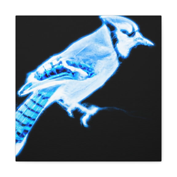 Blue Jay Minimalism. - Canvas