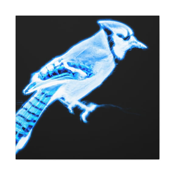 Blue Jay Minimalism. - Canvas