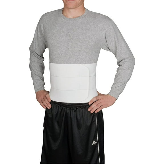 Blue Jay Universal Abdominal Binder, White - Umbilical Hernia Belt for Epigastria, Ventral Pain Relief - Abdominal Compression Band. Lumbar Support Supplies