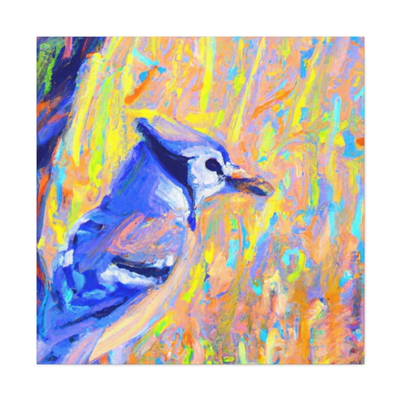 Blue Jay's Reflection - Canvas