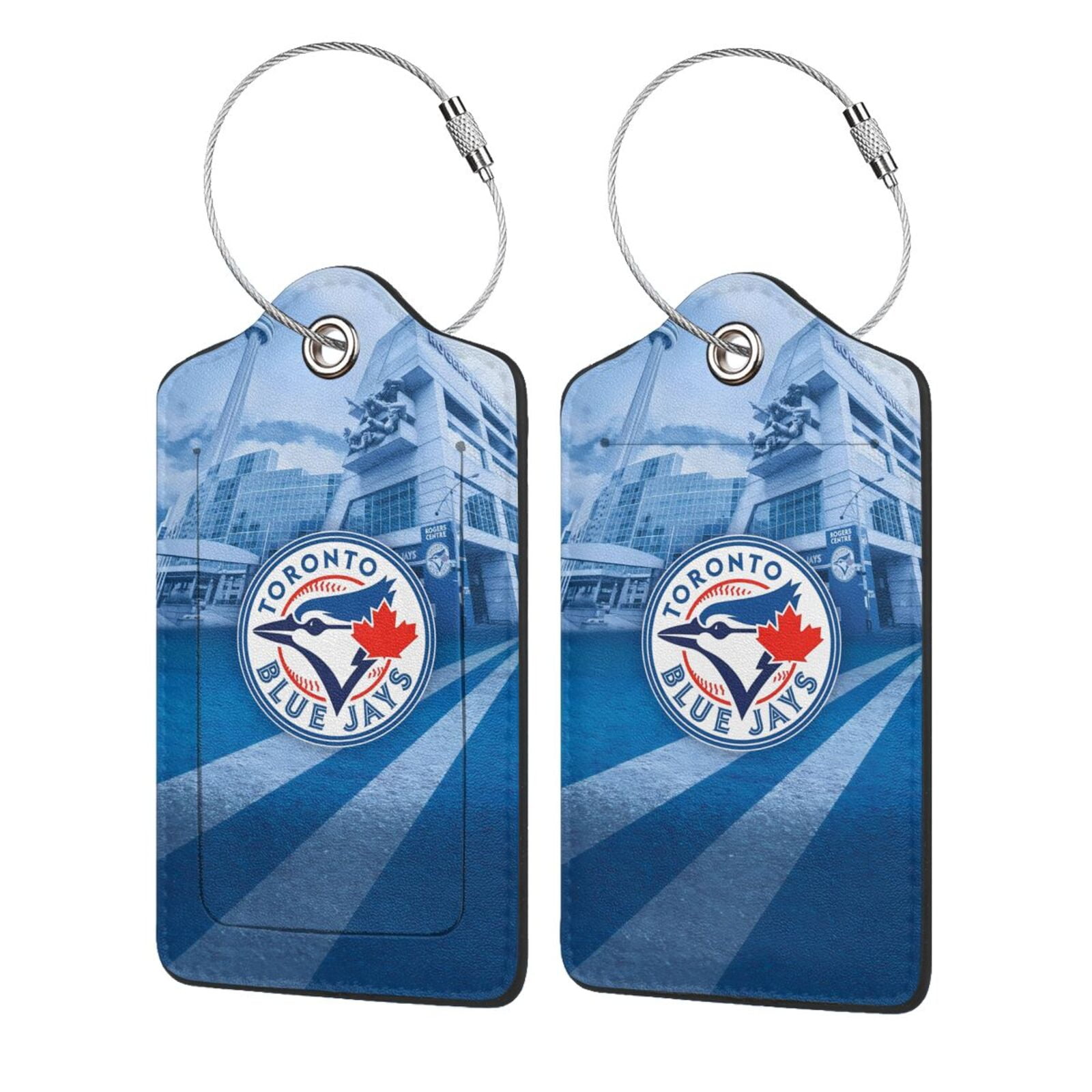 Blue_Jays Baseball Team Custom Leather Luggage Tags Durable Stainless ...