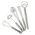 thumbnail image 1 of Blue Jean Chef 5-Piece Stainless-Steel Whisk Set, 5 Different Whisks: Cage Whisk, Ball Whisk, Roux Whisk, 1 of 4