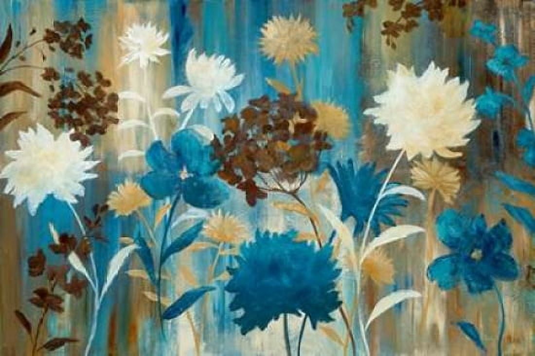 Blue Jean Garden Canvas Art - Nan (24 x 36)