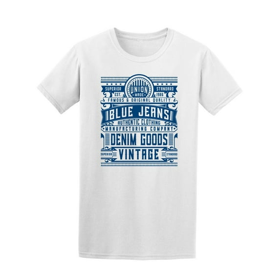 Blue Jeans Denim Goods T-Shirt Men -Image by Shutterstock, Male 3X-Large