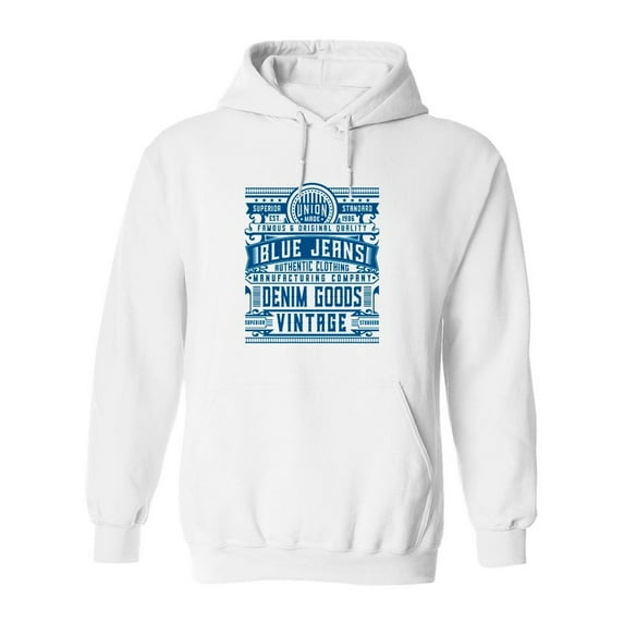 Blue Jeans Hoodie Men -Image by Shutterstock, Male 5X-Large