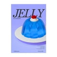 thumbnail image 1 of Blue Jelly - Typography Pop Art Kitchen Decor Modern Art Fruit Surrealism Unframed Wall Art Print 36 x 48 inches, 1 of 16