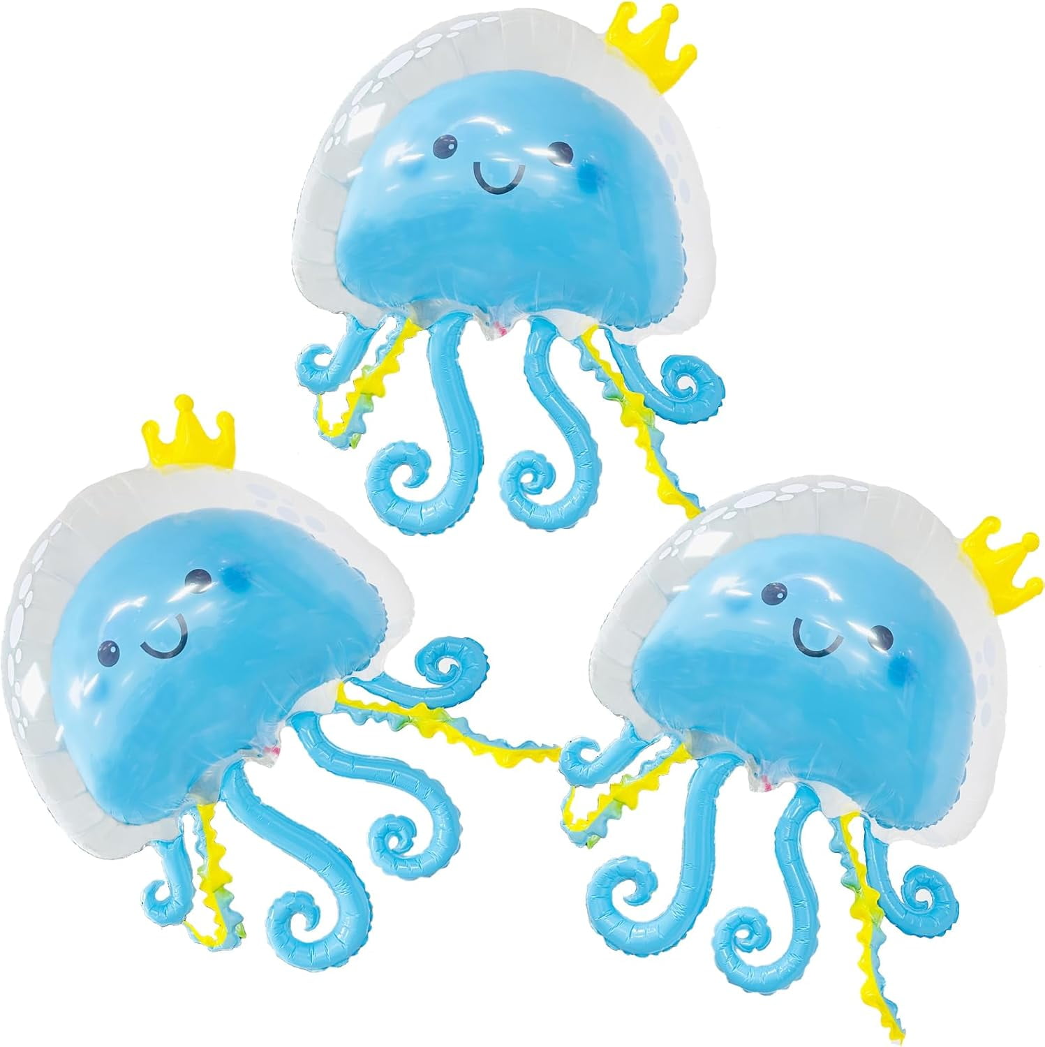 Blue Jellyfish Balloons Sea Animal Creature Under the Sea Balloons Under The Sea Party Decorations for Kids Girls ocean Mermaid Shark Birthday Baby Shower Summer Party Decor