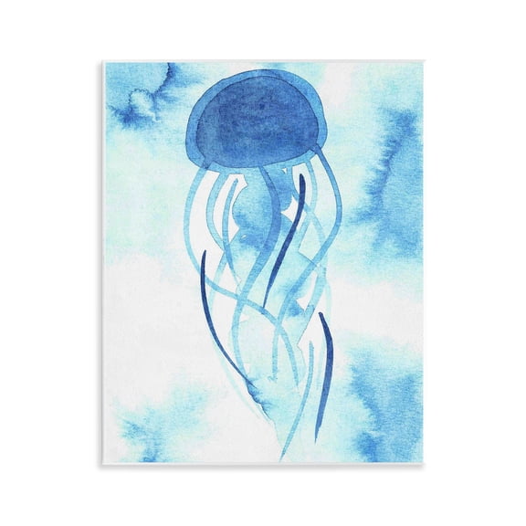Stupell Industries Blue Jellyfish Expression Wall Plaque Art, design by Camila Juncos, 14 x 11