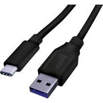 Blue Jet 3 Ft. Black Type-C USB to Type-A USB Charging & Sync Cable BJ-1010