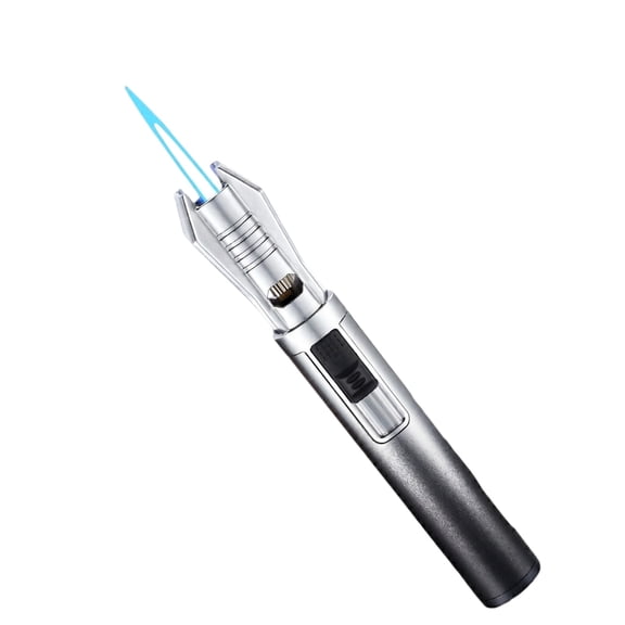 Blue Jet Flame Refillable Butane Torch Lighter Adjustable Jet Flame Windproof Torch For BBQ Candle Kitchen Camping Fire Starter