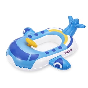Funsicle Blue Jet, 37" Inflatable Pool Float For Kids, Repair Patch, Ages 1 to 2