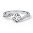 thumbnail image 1 of Blue Jewel 1.2 Ct Round Diamond Engagement Ring for Women - 14K White Gold Plated Ring - Prong Set - Gift for Wedding, Engagement, or Anniversary, 1 of 3