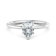 thumbnail image 1 of Blue Jewel 1.5 Ct Pear Cut Lab Created Diamond Engagement Ring - Women's 14K White Gold Plated Ring with Prong Setting - Ideal for Anniversaries, Proposals & Celebrations, 1 of 2