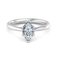 thumbnail image 1 of Blue Jewel 1.6 Ct Marquise Cut Lab Created Diamond Engagement Ring - 14K White Gold Plated Wedding Band - Floral Design Ring for Her - Romantic Proposal Jewelry, 1 of 3