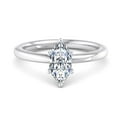 thumbnail image 1 of Blue Jewel 1.7 Ct Marquise Cut Lab Created Diamond Ring - 14K White Gold Plated Engagement Band - Women’s Wedding Jewelry - Elegant Solitaire Style - Engagement & Anniversary Ring, 1 of 3