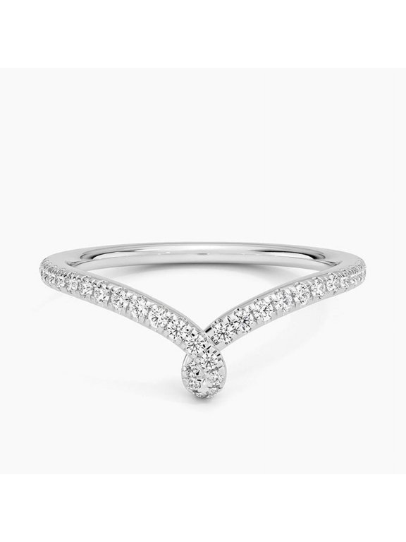 1.9 Ct Round Cut Brilliant Lab-Created Simulated Diamond Love Knot Contour Half Eternity Promise Band - 14K White Gold Plated