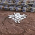 thumbnail image 1 of Blue Jewel 14K White Gold Plated Diamond Rings - 1.8 Ct Round Brilliant Cut Diamond Rings for Women's - Promise Engagement Rings Set for Couple - Women Nature Inspired Leaf Diamond Rings, 1 of 9