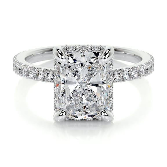 Bella Jewel 2.24 Ct Princess Cut Hidden Halo Lab-Created Simulated ...