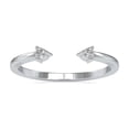 thumbnail image 1 of Blue Jewel Beautiful 0.3 Ct Round Cut Lab Grown Diamond Ring - 14K White Gold Plated Band - Delicate Engagement Ring for Women - Perfect for Proposals - Gift for Her - Stylish Prong Set Jewelry, 1 of 3