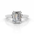 thumbnail image 1 of Blue Jewel Emerald Cut Excellent 2.2 Ct Diamond Rings For Women's - 14K White Gold Plated Rings - Solitaire Diamond Rings for Women's - Wedding Rings - Simple Stone Diamond Rings for Women's, 1 of 7