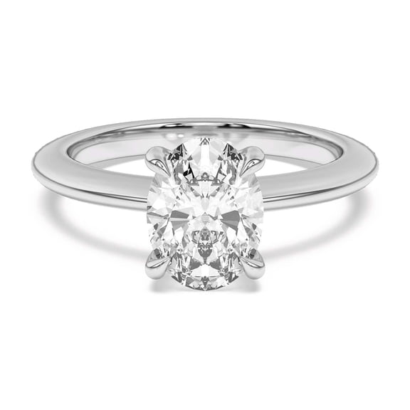 Blue Jewel Oval Cut 1.6 Ct Lab Created Diamond Engagement Ring for Women - Two Tone 14K White Gold Plated Ring - Anniversary or Wedding Jewelry - Proposal Ring as per Listing Image
