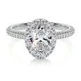 thumbnail image 1 of Blue Jewel Oval Cut Excellent 2.1 Ct Diamond Ring For Women's - Silver 14K White Gold Over Rings for Women's - Halo Diamond Rings for Women's - Eternity Diamond Rings - Eternity Swirl Diamond Rings, 1 of 6