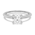 thumbnail image 1 of Blue Jewel Radiant Cut 1.8 Ct Lab Created Diamond Ring - Women's Two Tone Engagement Ring - 14K White Gold Plated - Wedding and Anniversary Gift Jewelry - See Image for Reference, 1 of 3