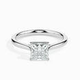 thumbnail image 1 of Blue Jewel Wedding Engagement Ring for Women - 1.6 Ct Lab Created Diamond Princess Cut - 14K White Gold Plated Band - Perfect Gift for Anniversaries, Birthdays & Proposals - Prong Setting, 1 of 3