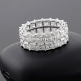 thumbnail image 1 of Blue Jewelry 1.2 Ct Princess Cut Diamond Band - 14K White Gold Plated Rings - Diamond Beautiful Special Occasion Ring - Multi Diamond Elegant Rings - Party Wear Diamond Rings, 1 of 9